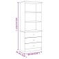 vidaXL Librería con cajones ALTA madera maciza de pino 60x35x142 cm vidaXL Librería con cajones ALTA madera maciza de pino 60x35x142 cm