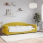 vidaXL Sofá cama terciopelo amarillo 90x200 cm vidaXL Sofá cama terciopelo amarillo 90x200 cm