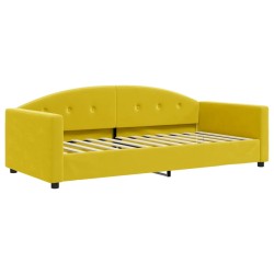 vidaXL Sofá cama terciopelo amarillo 90x200 cm