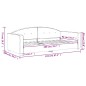 vidaXL Sofá cama terciopelo amarillo 90x200 cm vidaXL Sofá cama terciopelo amarillo 90x200 cm