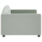 vidaXL Sofá cama terciopelo gris claro 90x200 cm