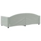vidaXL Sofá cama terciopelo gris claro 90x200 cm