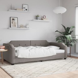vidaXL Sofá cama tela gris taupe 100x200 cm
