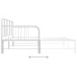 vidaXL Estructura de sofá cama extraíble de metal blanco 90x200 cm