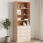 vidaXL Librería con cajones ALTA madera maciza de pino 77x35x186,5 cm vidaXL Librería con cajones ALTA madera maciza de pino 77x35x186,5 cm