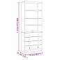 vidaXL Librería con cajones ALTA madera maciza de pino 77x35x186,5 cm vidaXL Librería con cajones ALTA madera maciza de pino 77x35x186,5 cm
