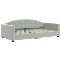vidaXL Sofá cama terciopelo gris claro 100x200 cm
