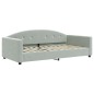 vidaXL Sofá cama terciopelo gris claro 100x200 cm vidaXL Sofá cama terciopelo gris claro 100x200 cm