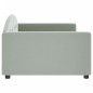 vidaXL Sofá cama terciopelo gris claro 100x200 cm vidaXL Sofá cama terciopelo gris claro 100x200 cm