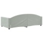 vidaXL Sofá cama terciopelo gris claro 100x200 cm vidaXL Sofá cama terciopelo gris claro 100x200 cm