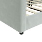 vidaXL Sofá cama terciopelo gris claro 100x200 cm vidaXL Sofá cama terciopelo gris claro 100x200 cm