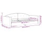 vidaXL Sofá cama terciopelo gris claro 100x200 cm vidaXL Sofá cama terciopelo gris claro 100x200 cm