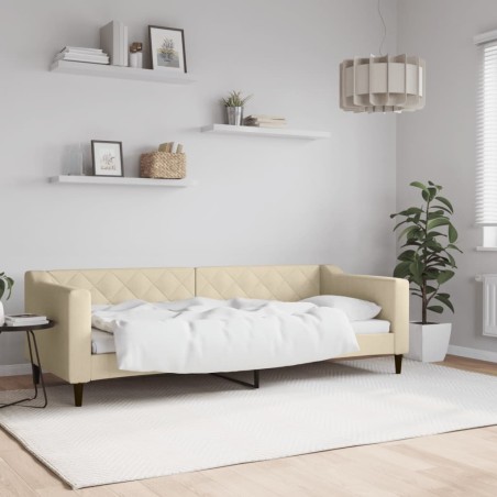vidaXL Sofá cama tela color crema 80x200 cm