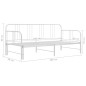 vidaXL Estructura de sofá cama extraíble de metal blanco 90x200 cm