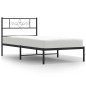 vidaXL Estructura de cama con cabecero metal negro 90x200 cm vidaXL Estructura de cama con cabecero metal negro 90x200 cm