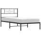 vidaXL Estructura de cama con cabecero metal negro 90x200 cm vidaXL Estructura de cama con cabecero metal negro 90x200 cm