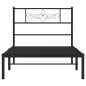 vidaXL Estructura de cama con cabecero metal negro 90x200 cm vidaXL Estructura de cama con cabecero metal negro 90x200 cm