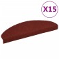 vidaXL Alfombrilla de escaleras 15 uds tela punzonada 65x21x4 cm rojo vidaXL Alfombrilla de escaleras 15 uds tela punzonada 65x21x4 cm rojo