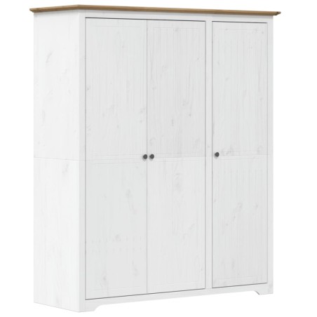 vidaXL Armario BODO madera maciza pino blanco marrón 151,5x52x176,5 cm