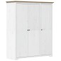 vidaXL Armario BODO madera maciza pino blanco marrón 151,5x52x176,5 cm vidaXL Armario BODO madera maciza pino blanco marrón 151,5x52x176,5 cm