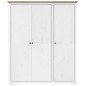 vidaXL Armario BODO madera maciza pino blanco marrón 151,5x52x176,5 cm vidaXL Armario BODO madera maciza pino blanco marrón 151,5x52x176,5 cm