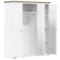 vidaXL Armario BODO madera maciza pino blanco marrón 151,5x52x176,5 cm vidaXL Armario BODO madera maciza pino blanco marrón 151,5x52x176,5 cm