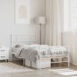 vidaXL Estructura cama metal con cabecero y pie cama blanca 80x200 cm vidaXL Estructura cama metal con cabecero y pie cama blanca 80x200 cm