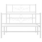 vidaXL Estructura cama metal con cabecero y pie cama blanca 80x200 cm vidaXL Estructura cama metal con cabecero y pie cama blanca 80x200 cm