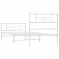 vidaXL Estructura cama metal con cabecero y pie cama blanca 80x200 cm vidaXL Estructura cama metal con cabecero y pie cama blanca 80x200 cm