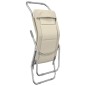 vidaXL Tumbona plegable 2 uds textilene acero con recubrimiento crema vidaXL Tumbona plegable 2 uds textilene acero con recubrimiento crema