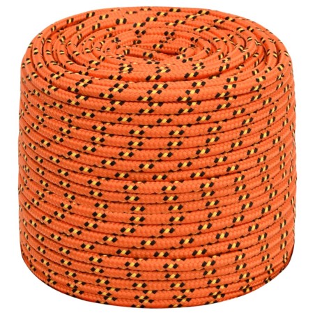 vidaXL Cuerda de barco polipropileno naranja 10 mm 50 m