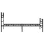 vidaXL Estructura de cama con cabecero y estribo metal negro 80x200 cm