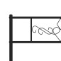 vidaXL Estructura de cama con cabecero y estribo metal negro 80x200 cm