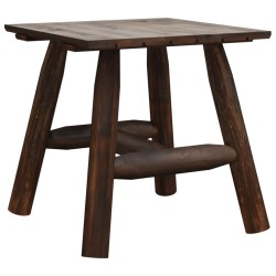 vidaXL Mesa auxiliar madera maciza abeto 49x49x50 cm 