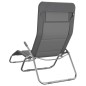 vidaXL Tumbonas plegables 2 uds textilene acero con recubrimiento gris vidaXL Tumbonas plegables 2 uds textilene acero con recubrimiento gris