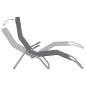 vidaXL Tumbonas plegables 2 uds textilene acero con recubrimiento gris vidaXL Tumbonas plegables 2 uds textilene acero con recubrimiento gris