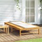 vidaXL Tumbona con cojín blanco crema y almohada madera maciza acacia vidaXL Tumbona con cojín blanco crema y almohada madera maciza acacia