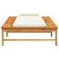 vidaXL Tumbona con cojín blanco crema y almohada madera maciza acacia vidaXL Tumbona con cojín blanco crema y almohada madera maciza acacia