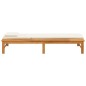 vidaXL Tumbona con cojín blanco crema y almohada madera maciza acacia vidaXL Tumbona con cojín blanco crema y almohada madera maciza acacia
