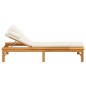 vidaXL Tumbona con cojín blanco crema y almohada madera maciza acacia vidaXL Tumbona con cojín blanco crema y almohada madera maciza acacia