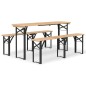 vidaXL Mesa y bancos plegables de bar 3 piezas madera maciza de abeto vidaXL Mesa y bancos plegables de bar 3 piezas madera maciza de abeto