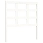 vidaXL Estructura de cama individual con cabecero madera maciza blanco