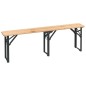 vidaXL Mesa y bancos plegables de bar 3 piezas madera maciza de abeto vidaXL Mesa y bancos plegables de bar 3 piezas madera maciza de abeto