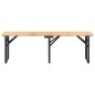vidaXL Mesa y bancos plegables de bar 3 piezas madera maciza de abeto vidaXL Mesa y bancos plegables de bar 3 piezas madera maciza de abeto
