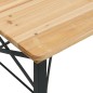 vidaXL Mesa y bancos plegables de bar 3 piezas madera maciza de abeto vidaXL Mesa y bancos plegables de bar 3 piezas madera maciza de abeto