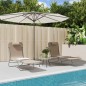 vidaXL Tumbonas plegables 2 uds acero y textilene gris taupe vidaXL Tumbonas plegables 2 uds acero y textilene gris taupe