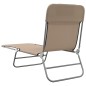 vidaXL Tumbonas plegables 2 uds acero y textilene gris taupe vidaXL Tumbonas plegables 2 uds acero y textilene gris taupe