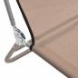 vidaXL Tumbonas plegables 2 uds acero y textilene gris taupe vidaXL Tumbonas plegables 2 uds acero y textilene gris taupe