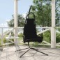 vidaXL Silla colgante de jardín con cojín acero y tela Oxford negro vidaXL Silla colgante de jardín con cojín acero y tela Oxford negro