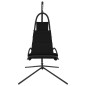 vidaXL Silla colgante de jardín con cojín acero y tela Oxford negro vidaXL Silla colgante de jardín con cojín acero y tela Oxford negro